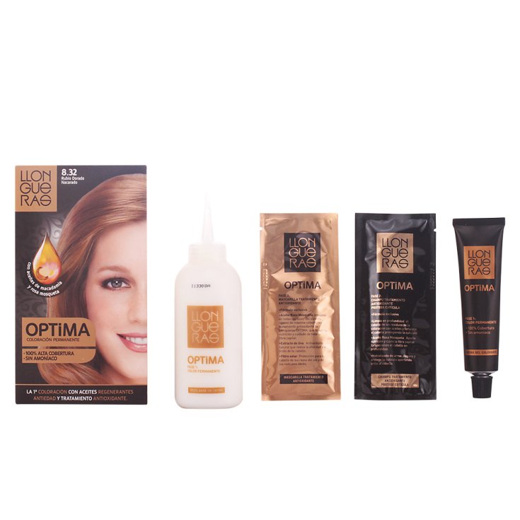 Llongueras Optima Permanent Hair Colour Ammonia Free 8.32 Natural Golden Blond