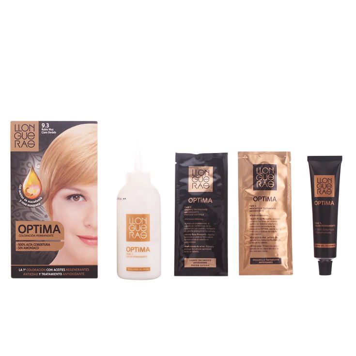 Llongueras Optima Permanent Hair Colour Ammonia Free 9.3 Very Light Golden Blond