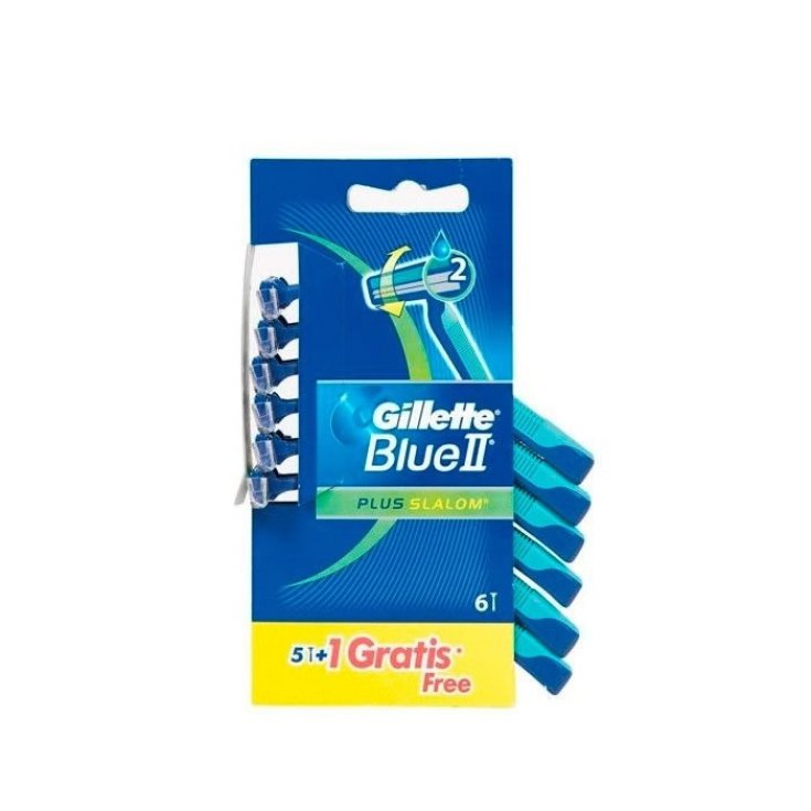 Gillette BlueII - Rasoi usa e getta da uomo, 5 lame, a testa fissa :  : Salute e cura della persona