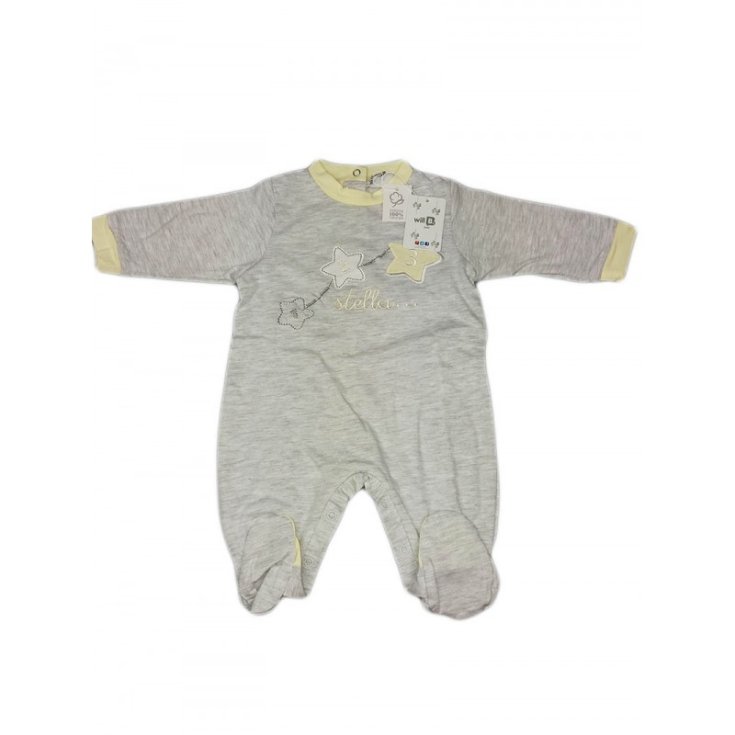 Tuta tutina cotone bimbo bimba neonato Will B grigio giallo 3 - 6 mesi