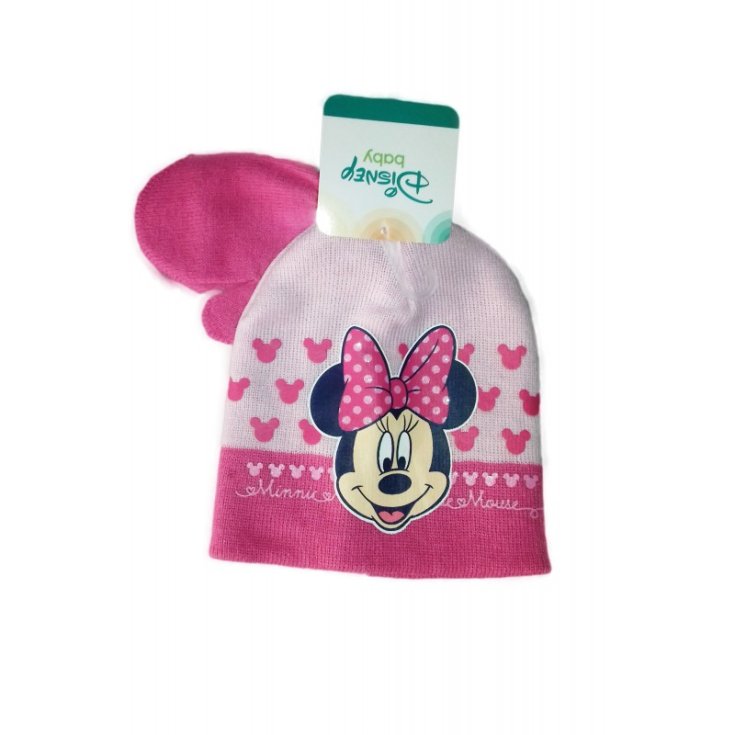 Cappellino cappello bimba neonato Disney Minnie fucsia tg 48