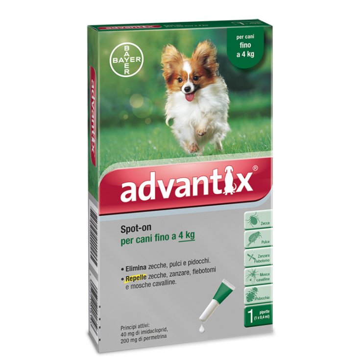 Advantix Spot-On 1 Pipetta - Verde 0-4 Kg