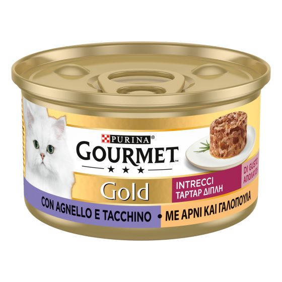 Image of Gourmet Gold Intrecci di Gusto Tacchino e Agnello - 85GR