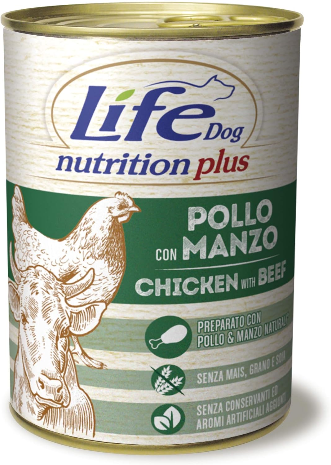 Image of Life Dog Nutrition Plus Manzo e Pollo - 400GR033