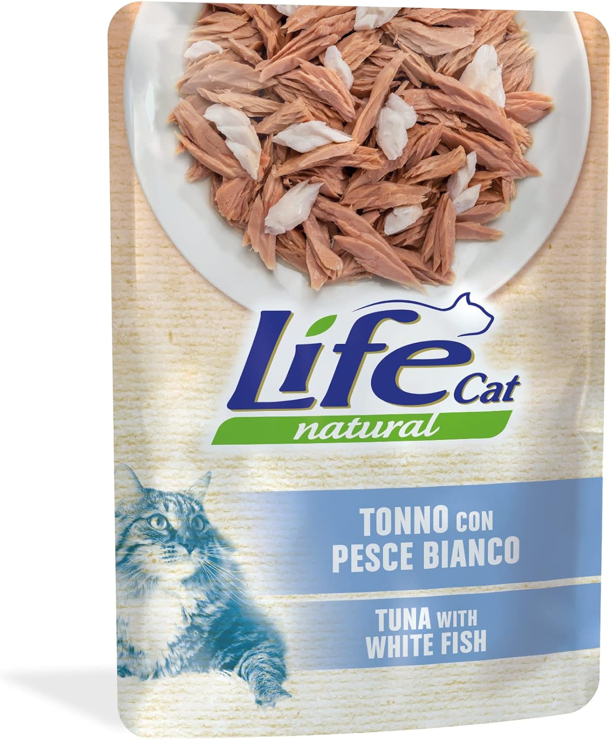 Image of Life Cat Natural Adult Tonno con Pesce Bianco - 70GR
