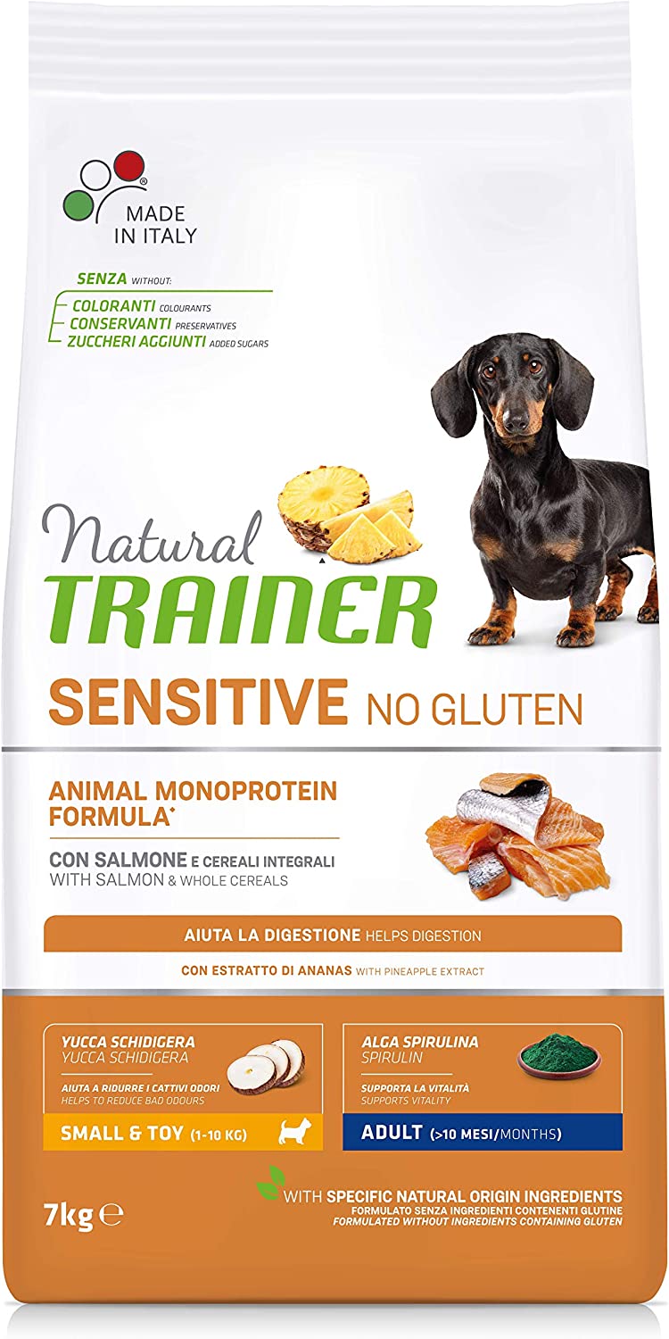 Image of Natural Sensitive No Gluten Small & Toy Puppy & Junior con Salmone - 800GR