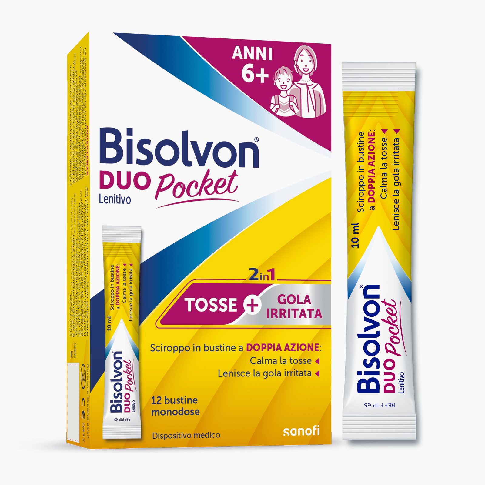 Image of Bisolvon(R) Duo Pocket Lenitivo 12 Bustine