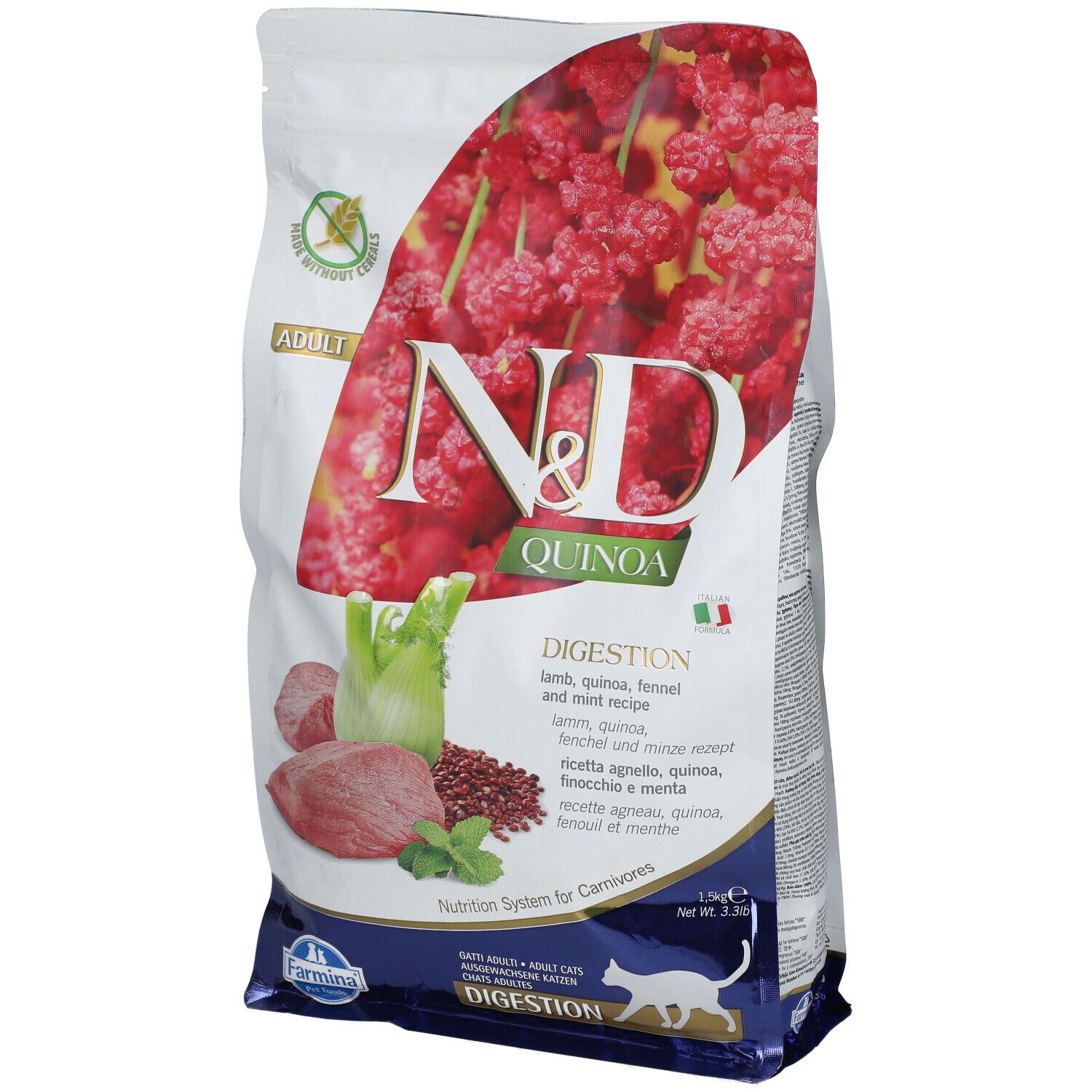 Image of N&D CAT HAIRBALL QUINOA 300G033