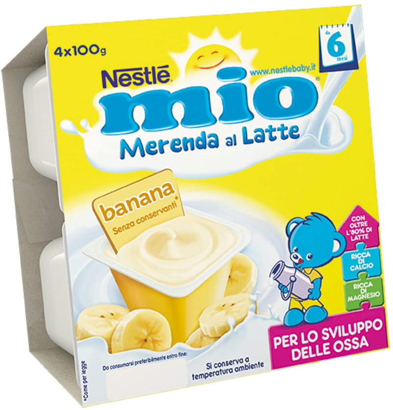 Image of mio Merenda al Latte Nestlé Banana 4x100g