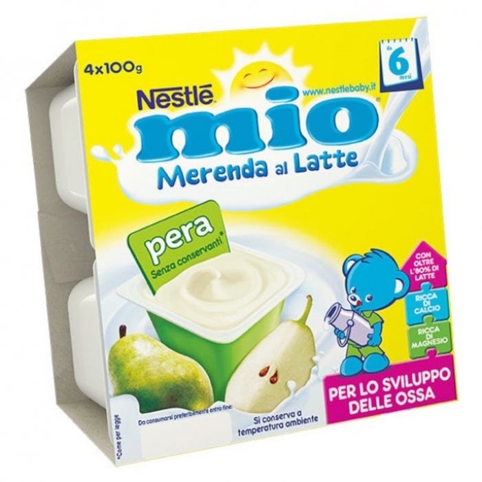 Image of mio Merenda al Latte Nestlé Pera 4x100g