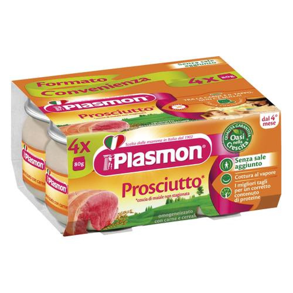 

Omogeneizzato Prosciutto Cotto Plasmon 4x80g