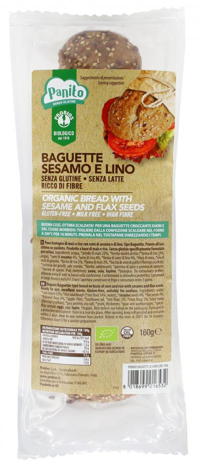 Image of Panito Baguette Sesamo E Lino Probios 180g033