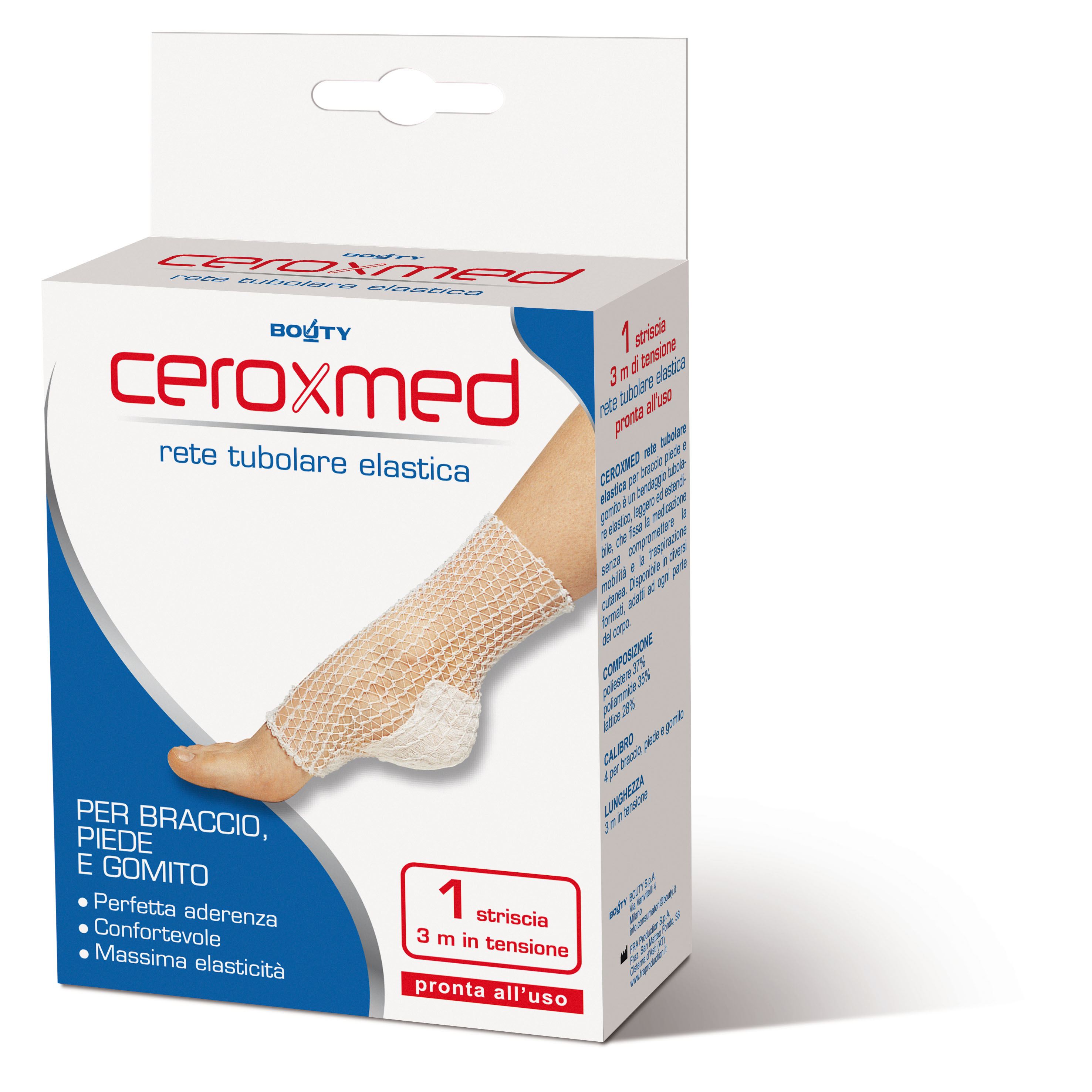 

Ceroxmed Rete Tubolare Elastica Per Braccio Piede Gomito IBSA 1 Striscia Da 3m