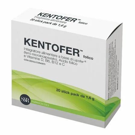 Kentofer Folico Integratore Acido folico, Ferro e Vitamine 20 Bustine