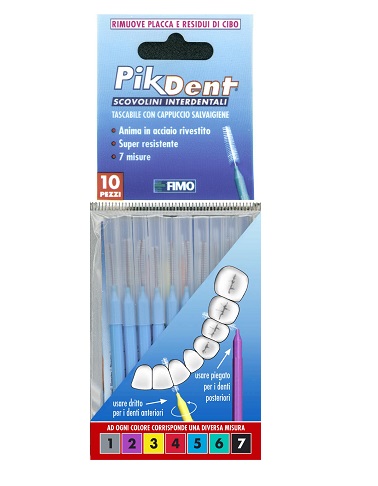 Image of Pikdent Stuzzicolino 5 Azzurro Fimo 10 Pezzi033