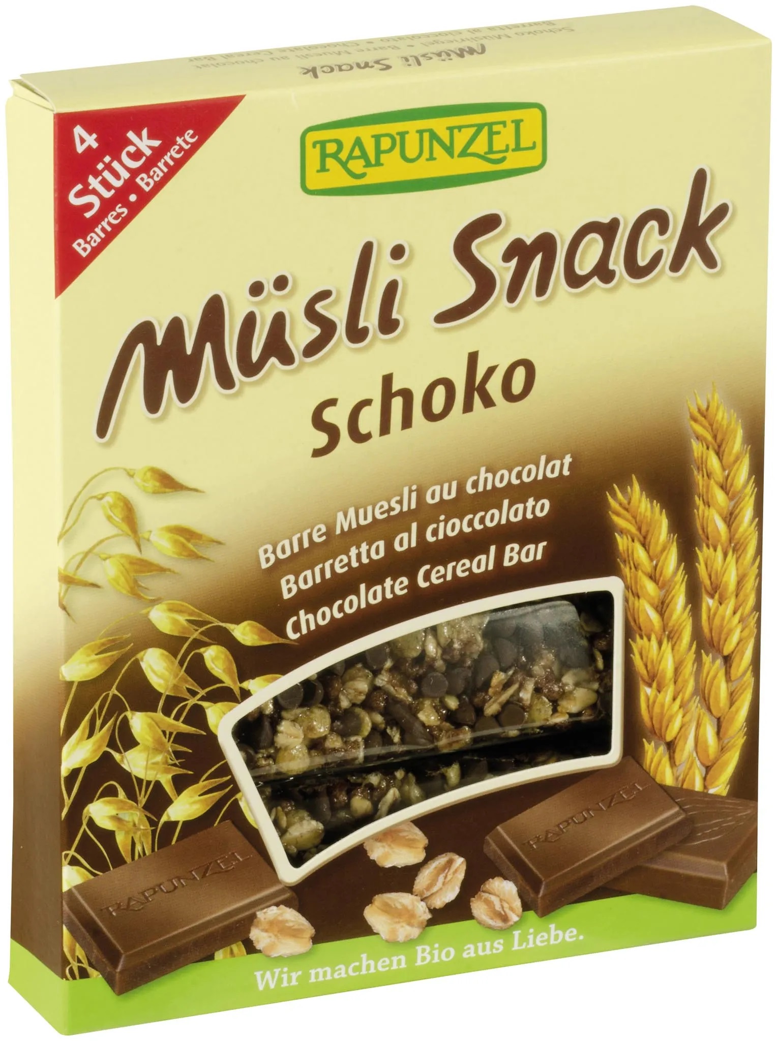 Muesli Snack Barrette con Cioccolato 4x30g