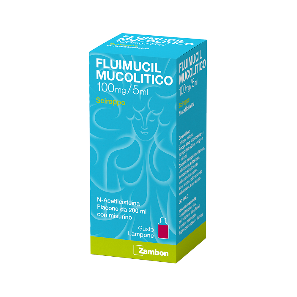 Fluimucil Mucolitico 100ml/5ml Zambon Sciroppo 200ml