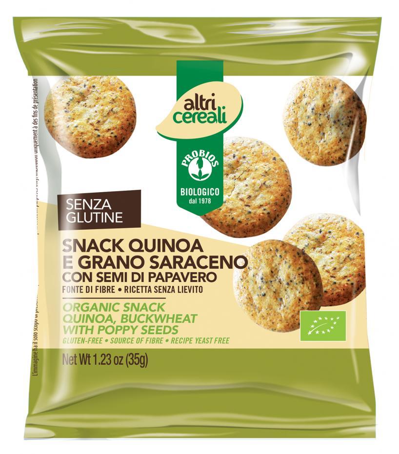 Image of Altri Cereali Snack Quinoa E Grano Saraceno Con Semi Di Papavero Probios 35g