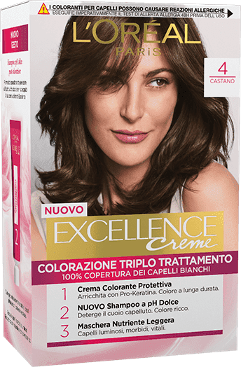 

Excellence Crème Colorazione Permanente 4 Castano L'OREAL 40ml