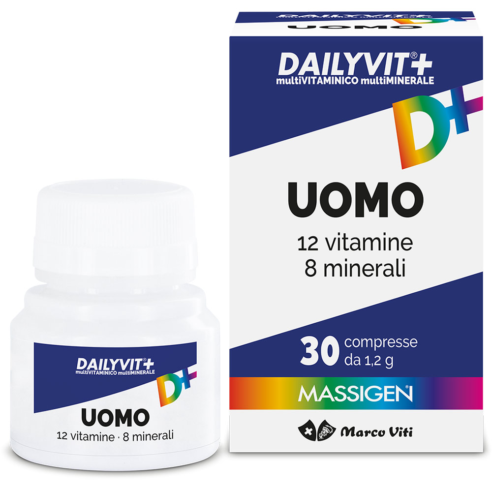 

12 Vitamine 8 Minerali Uomo DAILYVIT+ 30 Compresse