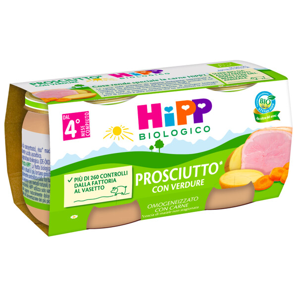 

Prosciutto con Verdure HiPP Biologico 2x80g