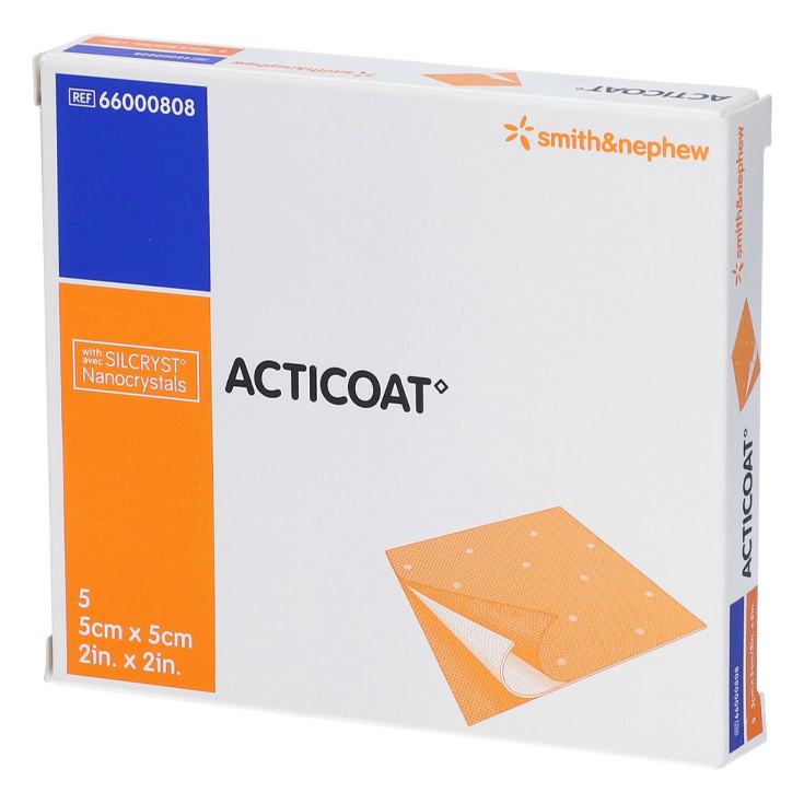 Image of Acticoat Con Cristalli D&#39;Argento 5x5cm 5 Medicazioni