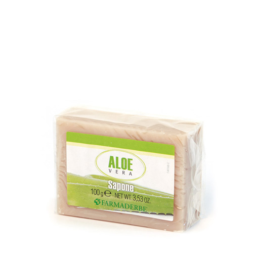 Image of Aloe Aloe Vera Sapone Farmaderbe 100g033