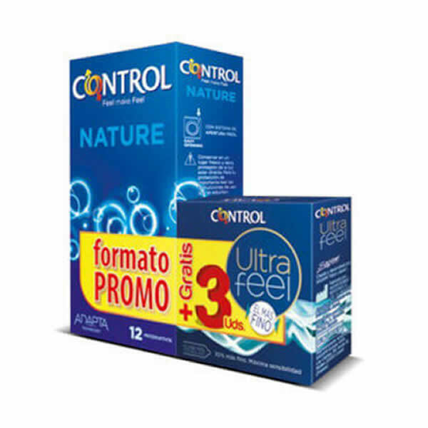 Image of Adapta Nature +3 UltraFeel Control 12 Profilattici Promo