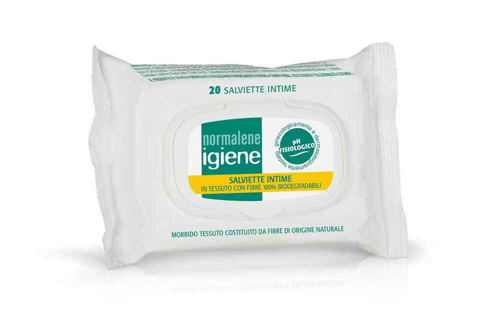 Image of Normalene Igiene Salviettine Intime Montefarmaco 20 Pezzi