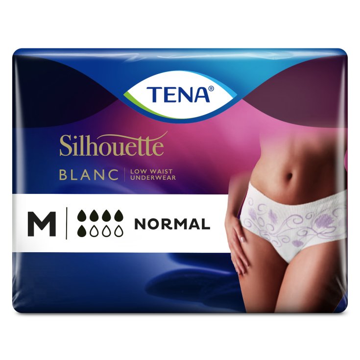 Image of Tena Silhouette Blanc Normal Tg.M 6 Pezzi