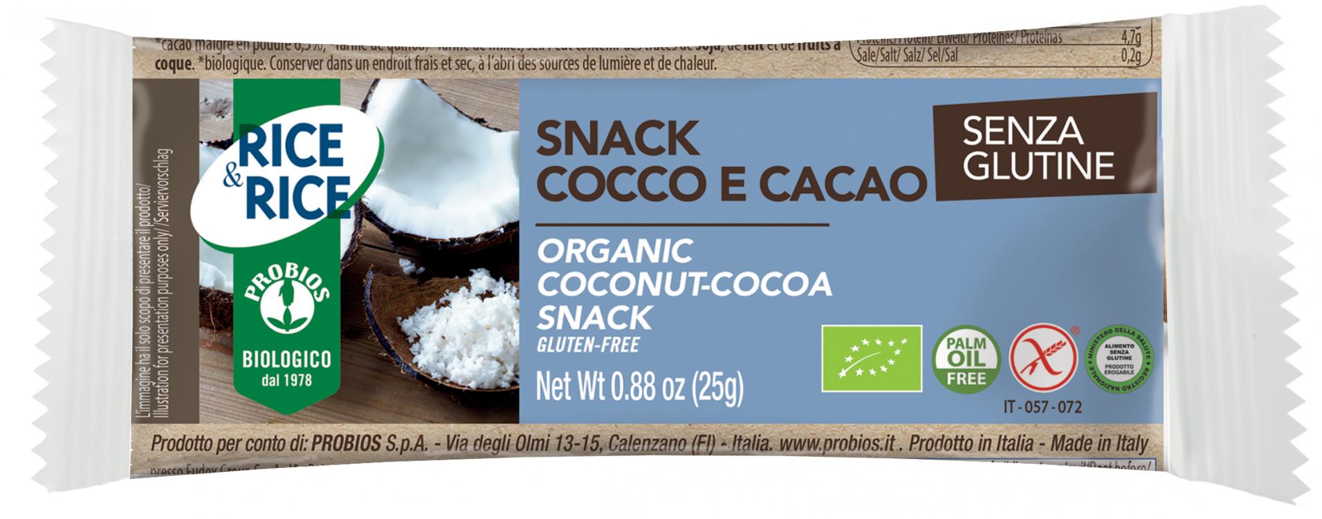 Image of Rice&Rice Snack Cocco E Cacao Probios 25g033