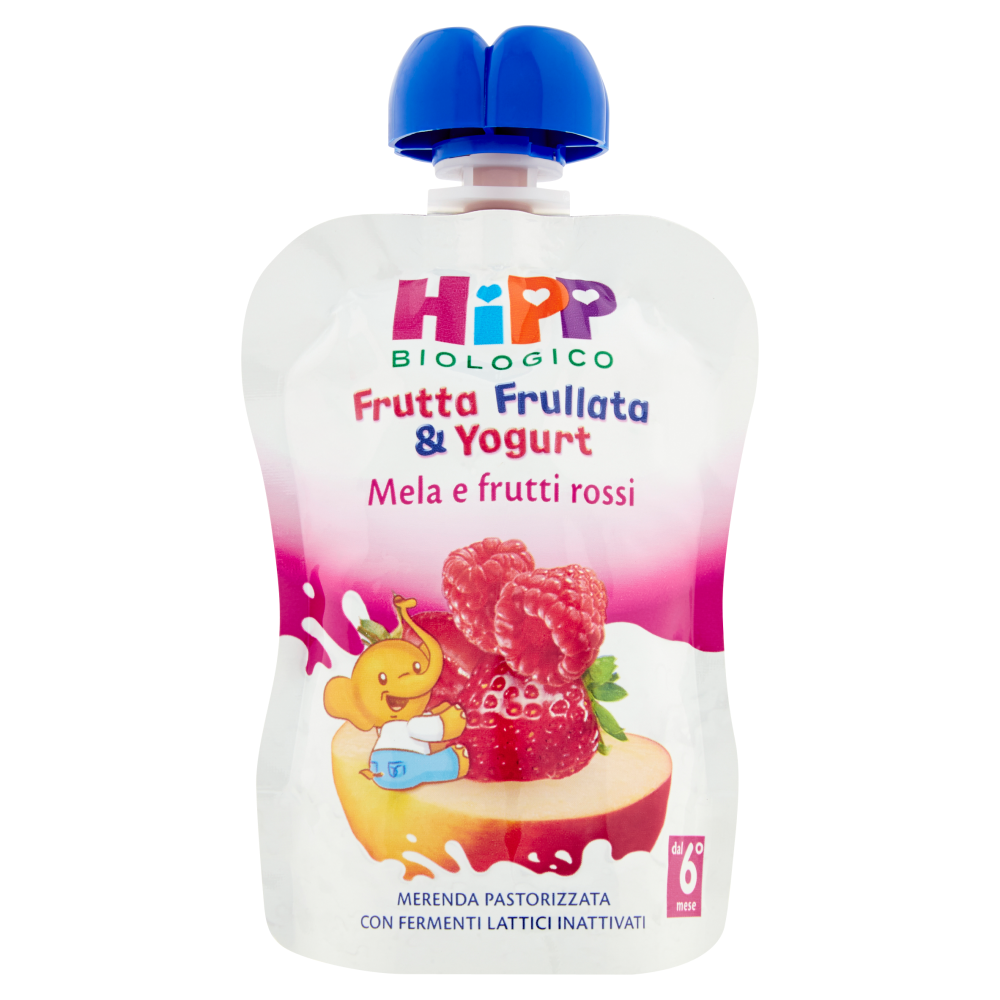 

Frutta Frullata & Yogurt HiPP Biologico Mela Frutti Rossi 90g