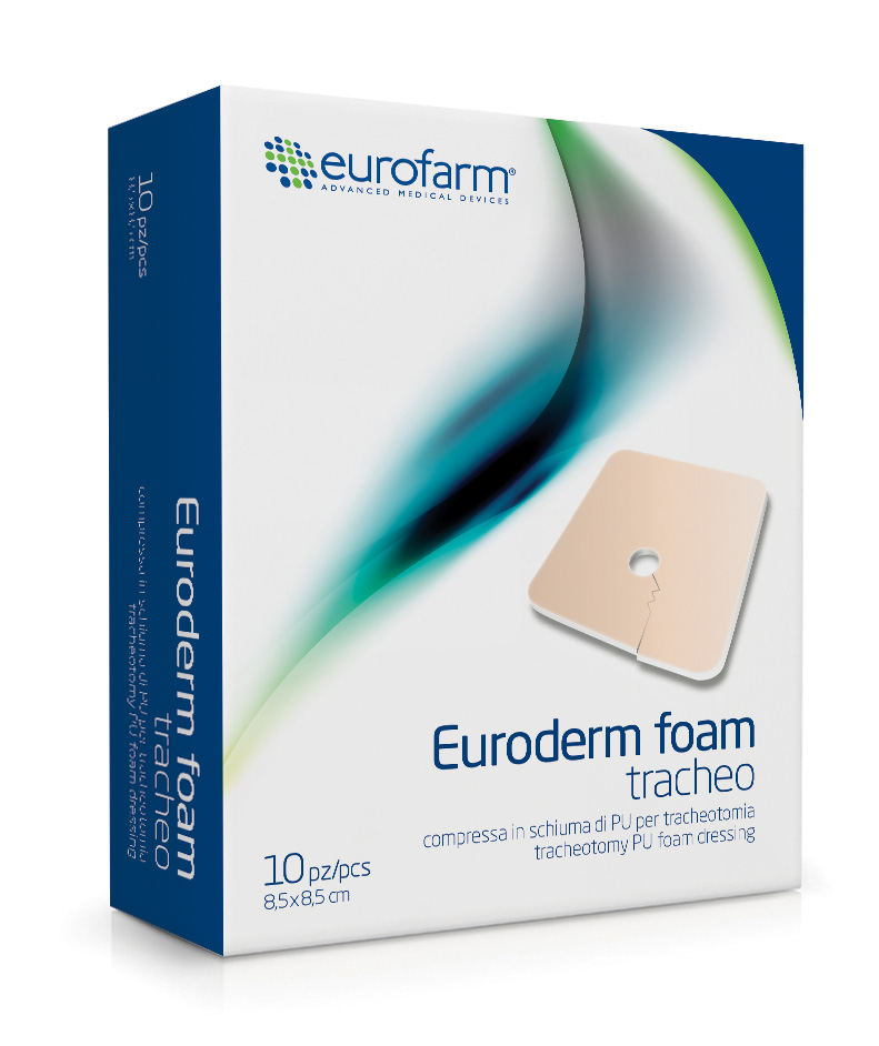 Image of Euroderm Foam Tracheo 8,5x8,5cm Eurofarm 10 Medicazioni033