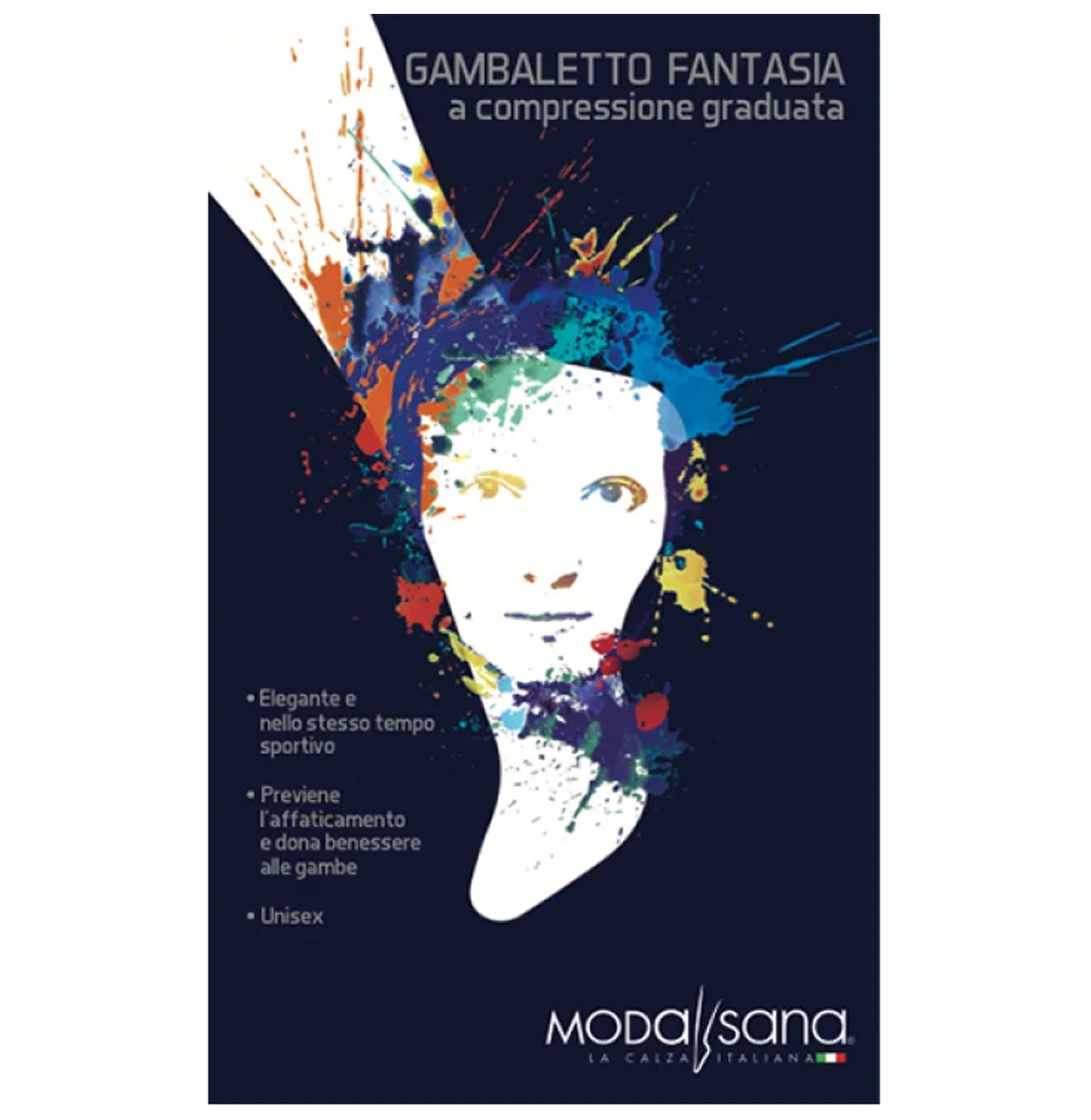 Image of Modasana 18 Gambaletto Fantasia Righe Blue/Blu XXL GloriaMed(R)