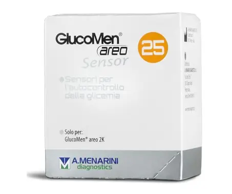 Image of GlucoMen Areo Sensor A.Menarini Diagnostics 25 Strisce