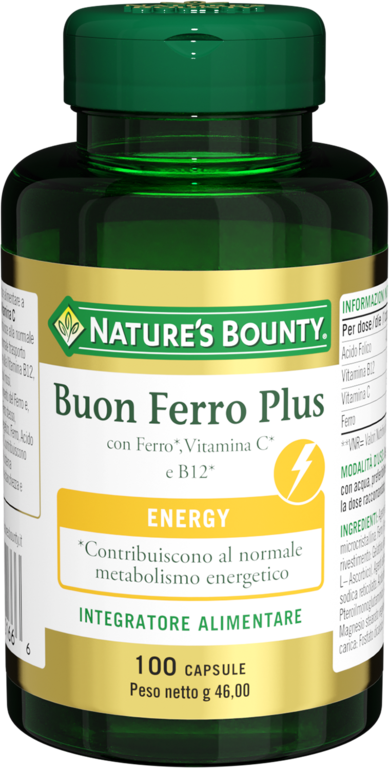 Image of Buon Ferro Plus Nature&#39;s Bounty 100 Capsule033