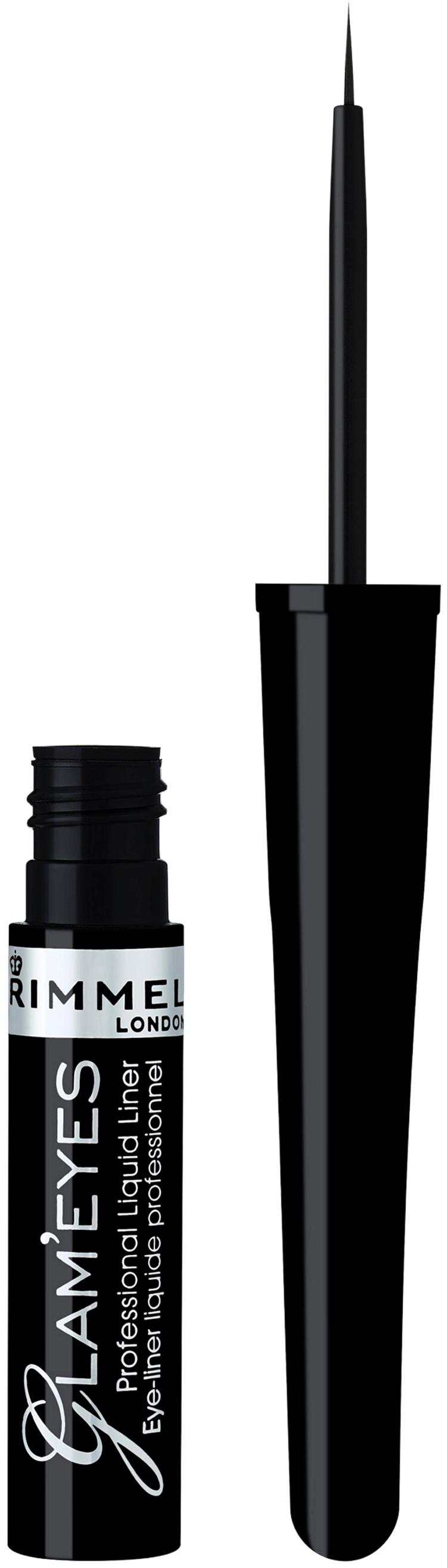 Image of Eyeliner Liquido Glam&#39;Eyes Professional 001 nero Glamour Rimmel 3,5ml033