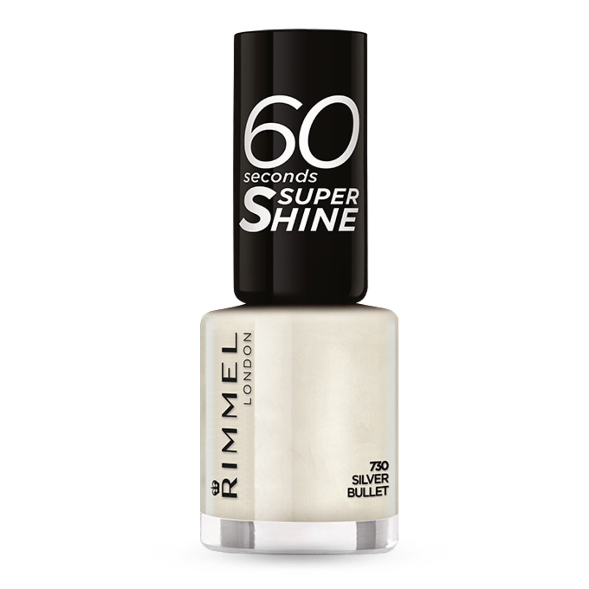 Image of Smalto 60 Seconds Super Shine 730 argento Bullet Rimmel 8ml033