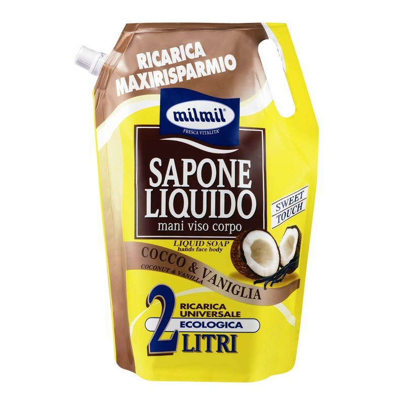 Image of Cocco & Vaniglia sapone Liquido Eco Ricarica Mil Mil 2000ml
