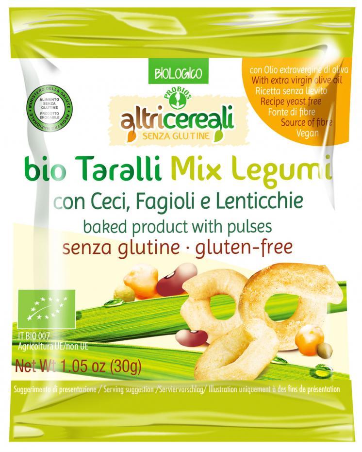 Image of Altri Cereali Bio Taralli Mix Legumi Probios 30g