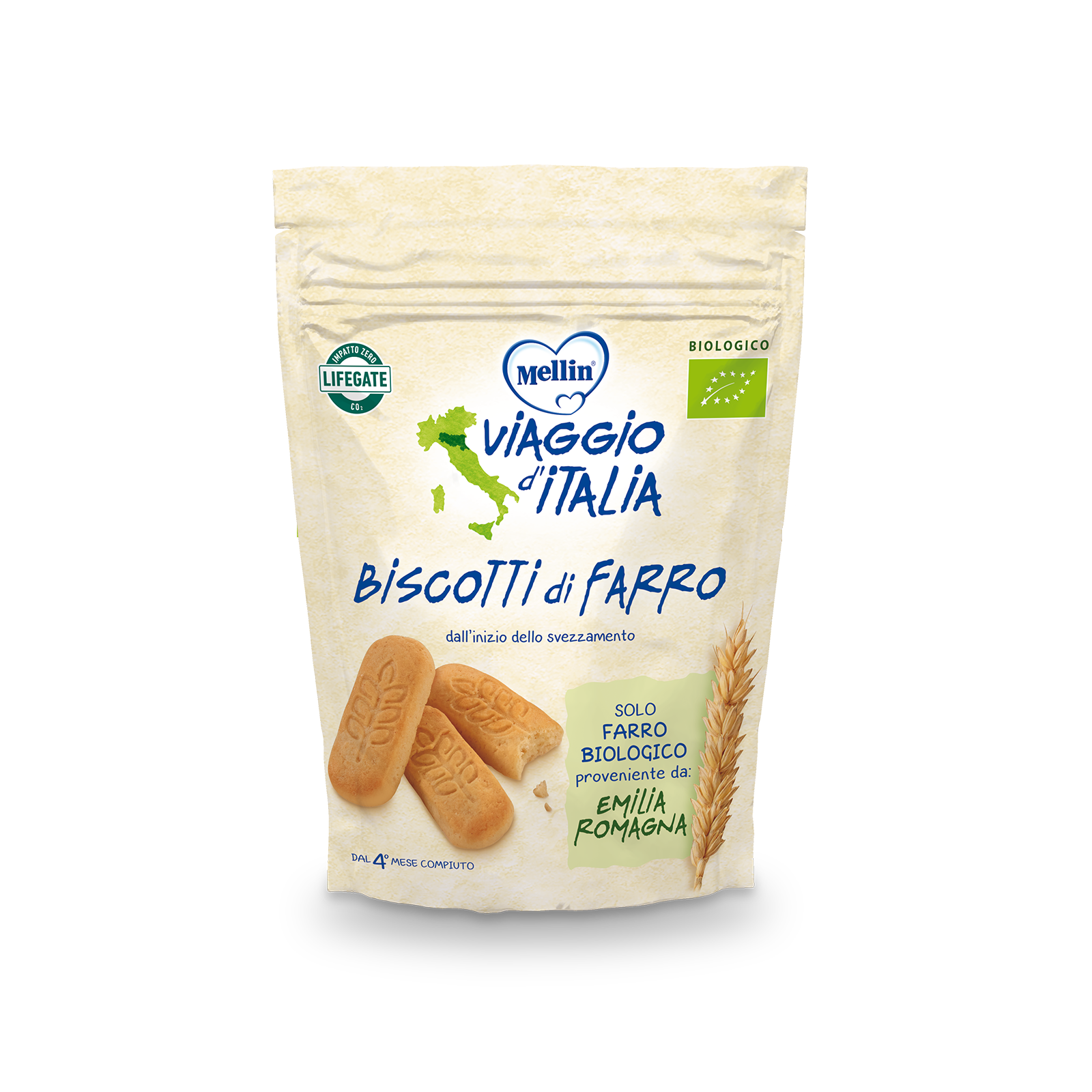 

Biscotti di Farro Viaggio d'Italia Mellin 150g