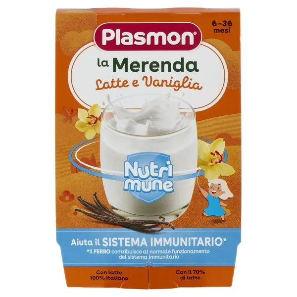 Image of La Merenda Latte E Vaniglia NutriMune Plasmon 2x120g