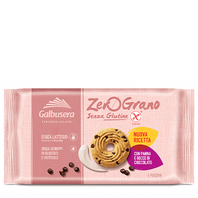 Image of ZeroGrano Frollini Panna E Gocce Di Cioccolato Galbusera 220g