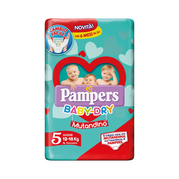 

Mutandino Baby Dry Junior (12/18 Kg) Pampers 14 Pannolini