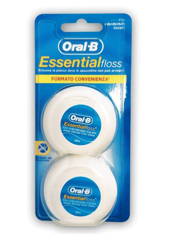 

Oral-B® Essentialfloss™ Filo Interdentale Cerato BIPACCO 50MTX2