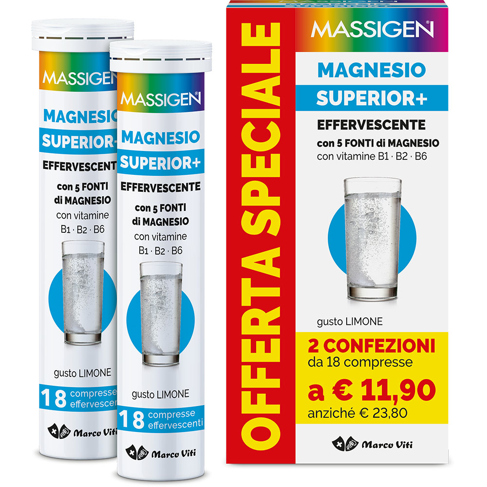 

Magnesio Superior+ Effervescente 18 + 18 Compresse