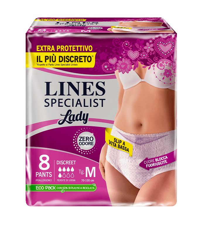 Image of Mutandine Pants Lady Discreet M Lines Specialist 8 Pezzi