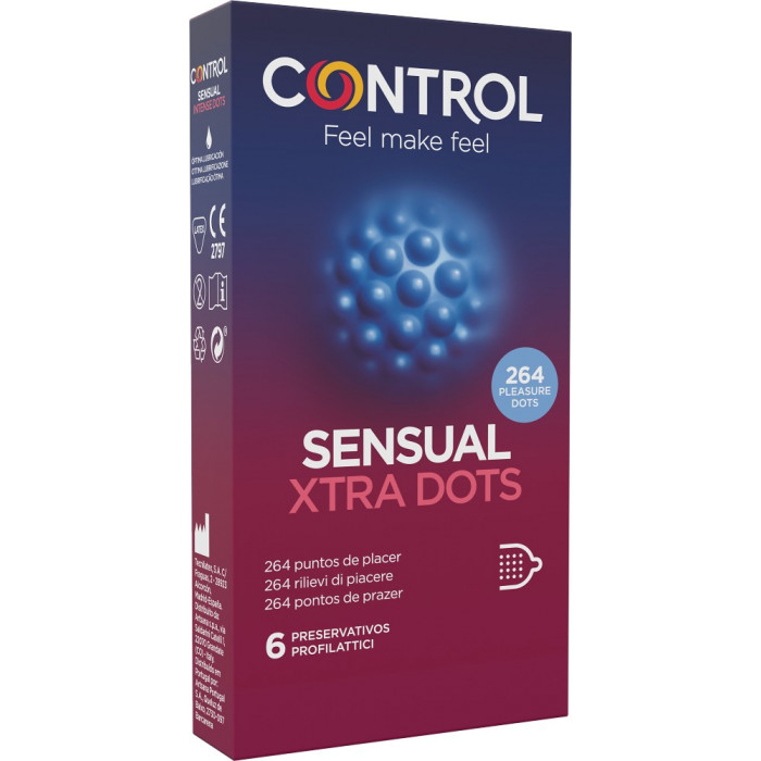 Image of Sensual Xtra Dots Control 6 Pezzi