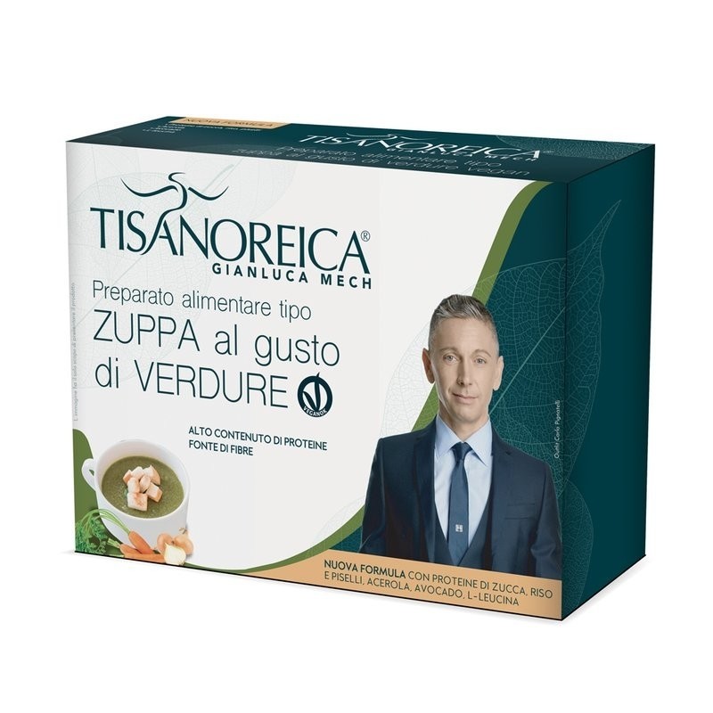 

Tisanoreica® Preparato Tipo Zuppa Gusto Verdure Vegan Gianluca Mech® 4x34g