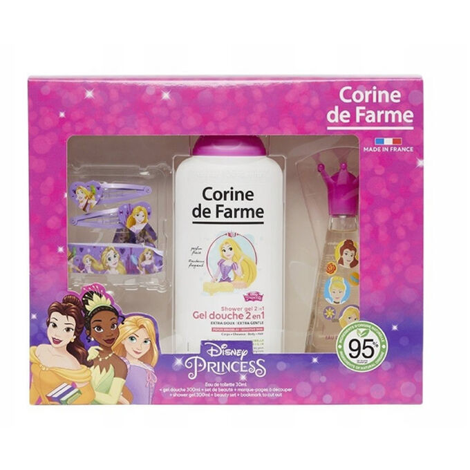 Disney Princess Cofanetto Corine De Farme Edt + Shower Gel + Accessori Capelli